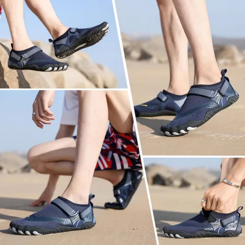 Vista 7 de Zapatos de agua para hombres y mujeres, descalzos, de secado rápido, ligeros, atléticos para exteriores, con drenaje para kayak, canotaje