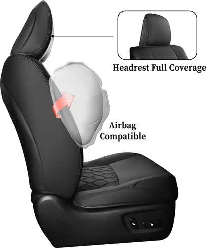 Vista 5 de Huidasource Fundas para asiento de Toyota 4Runner juego completo, protector de asiento impermeable de cuero sintético, protector de cojín de asiento
