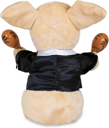 Vista 7 de Cuddle Barn Chuey Bamba Singing Chihuahua - Peluche animado con Maracas, 12 pulgadas
