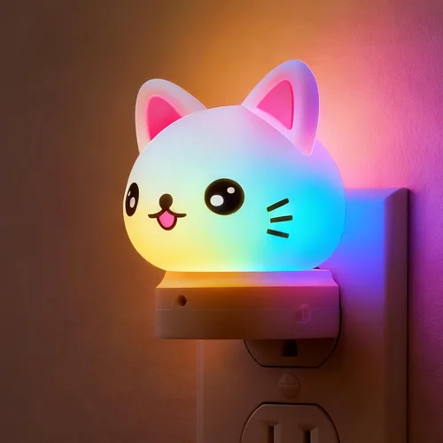 Vista 15 de L LOHAS LED - Luz nocturna enchufable para niños, luces nocturnas 3D de cachorros lindas con sensor de atardecer a amanecer, 1600K/2700K/5000K 3CCT