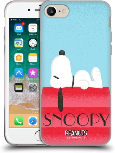 Vista 71 de Head Case Designs Snoopy Deco Dreams - Funda de gel suave con licencia oficial de Peanuts Blue Pattern compatible con Apple iPhone 7 Plus/iPhone 8