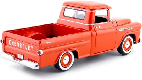 Vista 5 de 1958 Chevrolet Apache Fleetside Pickup Naranja 1/24 por Motormax 79311