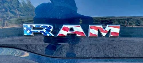 Vista 7 de Reflective Concepts 2019-2026 Adhesivos de calcomanías para emblemas de puerta RAM - (Color: Bandera Americana)