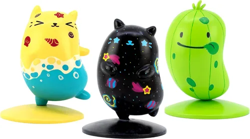 Vista 6 de Cats vs Pickles Paquete de 3 mini figuras Mini figuras para niños Figuras de animales pequeños Juguetes de plástico para niños y adultos
