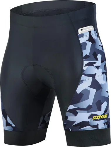 Vista 11 de Souke Sports Pantalones cortos de ciclismo acolchados para hombre, cómodos pantalones de ciclismo de carretera