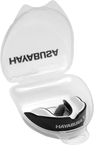 Vista 12 de Hayabusa Combat Sports - Protector bucal para jóvenes, niños y adultos, viene con funda, color negro/dorado, juvenil