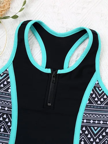 Vista 7 de MSemis Traje de baño tankini de dos piezas para niñas grandes y jóvenes