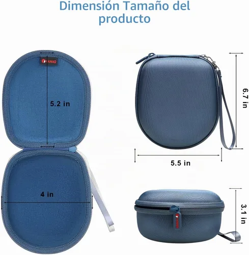Vista 4 de Funda de auriculares para niños iClever/Noot/Acer, Etc, color azul, solo funda