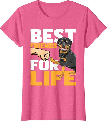 Vista 29 de Best Friends for Life - Rottweiler Animal Dog Lover Breeder T-Shirt