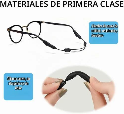 Vista 3 de Paquete de 4 correas ajustables para lentes