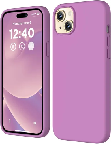 Vista 18 de Compatible con iPhone 15, funda de silicona líquida, funda protectora de cuerpo completo a prueba de golpes [forro de microfibra suave], funda Azul