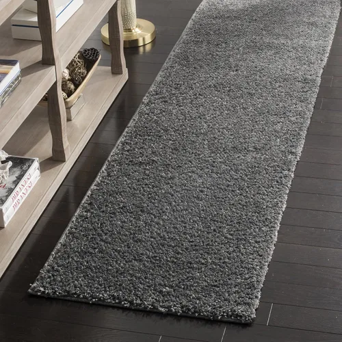 Vista 45 de SAFAVIEH Arizona Shag Collection ASG820A - Alfombra de pasillo, 2 pies 3 pulgadas x 6 pies, color crema, diseño sólido, no desprende pelusa y fácil