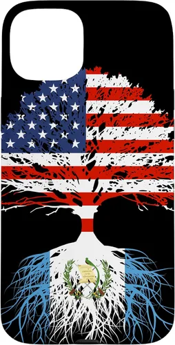 Vista 9 de Guatemala Born Family Roots Guatemalan American US Flag Gift Case for iPhone 17