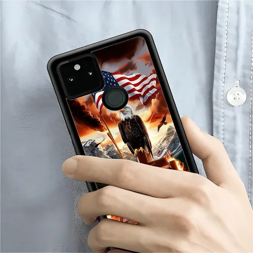 Vista 353 de Compatible con Google Pixel 4A 5G Mobile Case Creative Acrylic Panel trasero Silicona Protección Grip especialmente diseñado para Google Pixel 4A 5G