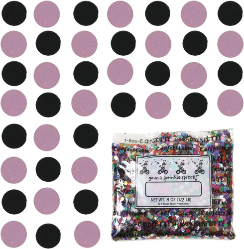 Vista 147 de Confetti Circle 1/4" Negro, Azul Marino Combo - 2 bolsas de media onza (1 oz) (8550/9971)