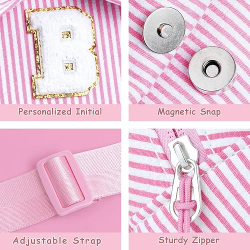 Vista 8 de Bolsos bandolera para niñas y niños - Regalos para niños Bolso cruzado pequeño con iniciales para niñas, regalos de cumpleaños