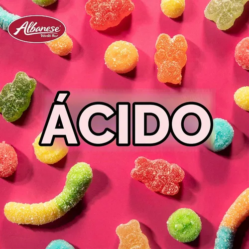 Vista 4 de Albanese World's Best Sour Mini Neon Gummi Worms 4.5 libras de caramelos a granel