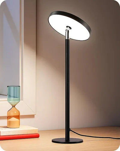 Vista 10 de EDISHINE - Lámpara LED de escritorio, lámpara de mesa con alto CRI 90+, 2 alturas ajustables 5%-100% regulable y 3 temperaturas de color, control