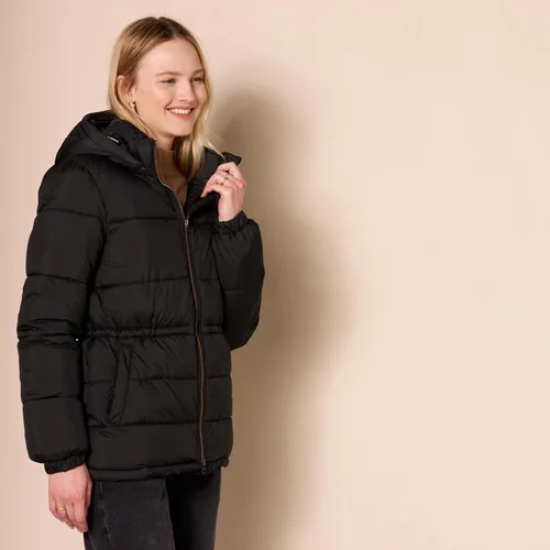 Vista 2 de Tienda Essentials Chaqueta de invierno acolchada pesada con capucha para mujer con cintura ajustable