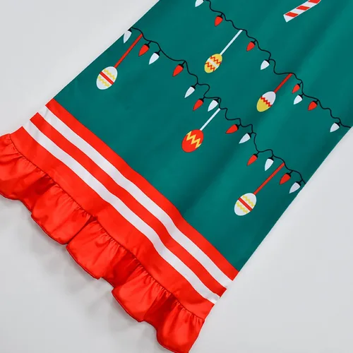 Vista 6 de VARWANEO Vestidos de disfraz de Navidad para niñas, vestido de fiesta de cosplay de Navidad de princesa