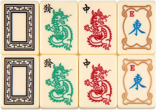 Vista 4 de Linda Li American Mah Jongg - Juego de azulejos – The Artisan Collection – 166 azulejos grabados en color marfil (solo azulejos)