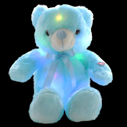 Vista 5 de Osos de peluche LED, animales de peluche, lindo oso brillante con luces de peluche, juguetes creativos luminosos de colores para habitación, niños