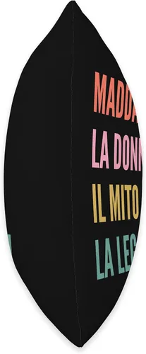 Vista 2 de Disegni Di Nomi Italiani Divertenti Per Maddalena Divertida almohada italiana con diseño de primer nombre, 16 x 16 pulgadas, multicolor