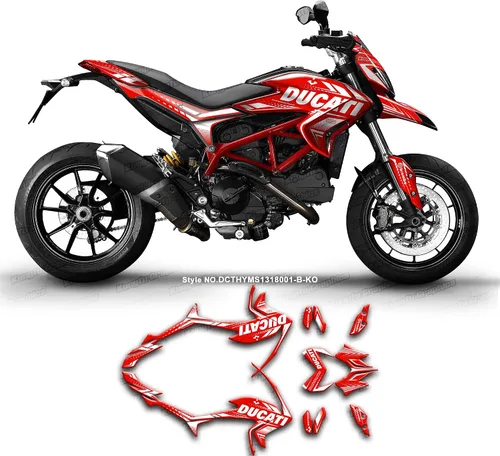 Vista 15 de Kit de adhesivos personalizados para Hypermotard Hyperstrada 821 2013 2014 2015 2016, DCTHYMS1318003-KO