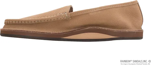 Vista 2 de Rainbow Sandals Comfort Classics - Mocasines de cuero para hombre Arco iris
