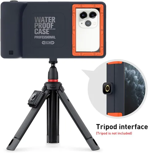 Vista 4 de AICase Carcasas universales impermeables para fotografía subacuática para iPhone 13 mini/12/11/11 Pro/11 Pro Max/XR/7/7 Plus/8/8Plus/6/6s/6s Plus