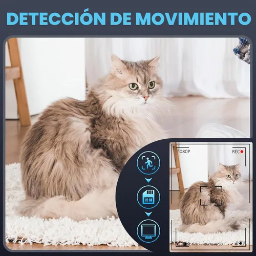 Vista 4 de Cámara del cargador del USB, 1080P HD cámaras de seguridad inteligentes interior de la niñera del animal doméstico Detección de movimiento