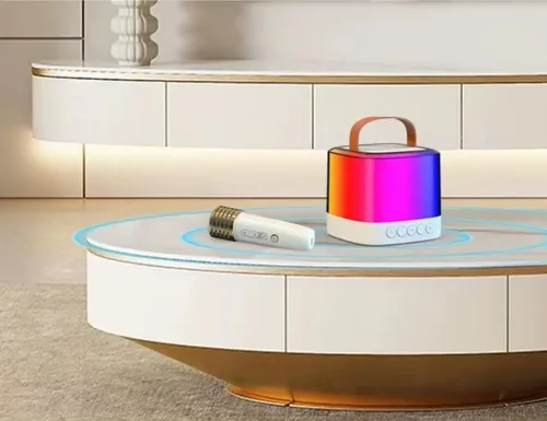 Vista 8 de Altavoz Bluetooth Home Audio inalámbrico para exteriores (interior) K Song Treasure Mini micrófono portátil Micrófono inteligente (micrófono único)