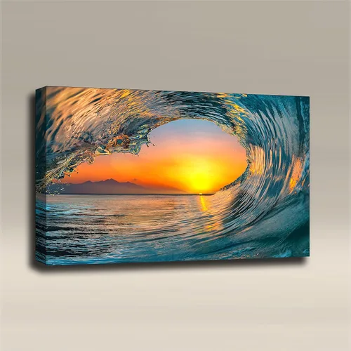 Vista 7 de Panel de arte acústico para pared: temas de fotos de la naturaleza - Tamaño: 36"x24"x2
