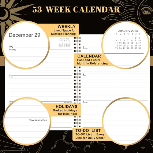 Vista 3 de Planificador 2026 – 9" x 11 pulgadas, Planificador de Calendario 2026 Semanal y Mensual, desde ENE. 2026 hasta DIC. 2026, Calendario/Planificador