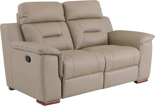 Vista 19 de Blackjack Furniture Walker Leather Match - Sofá reclinable tapizado para sala de estar, madera avellana