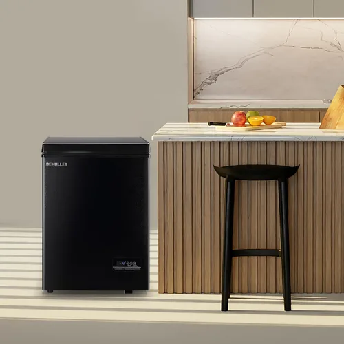 Vista 7 de DEMULLER Congelador de pecho profundo, mini congelador con pantalla de visualización electrónica, congelador de puerta superior independiente