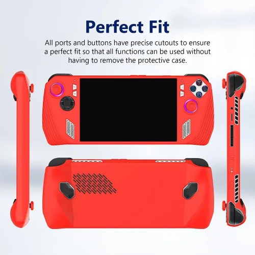 Vista 9 de Funda de silicona para Rog Ally, funda protectora para Rog Ally Gaming de mano, funda protectora completa para ASUS Rog Ally Gaming Protector