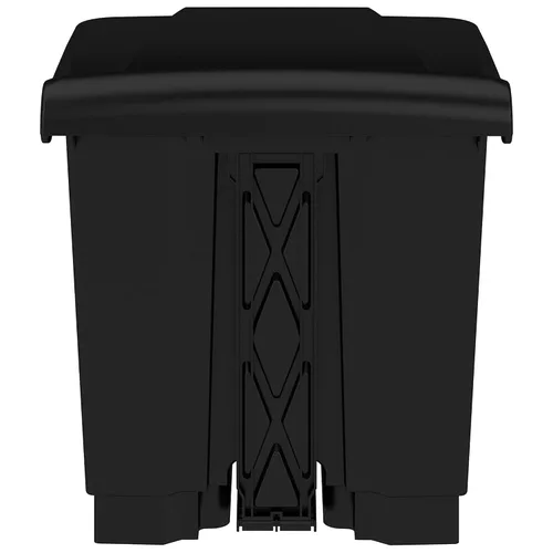 Vista 8 de Safco - Cubo de basura con pedal de pie, cubo de basura de plástico de 8 galones, color negro