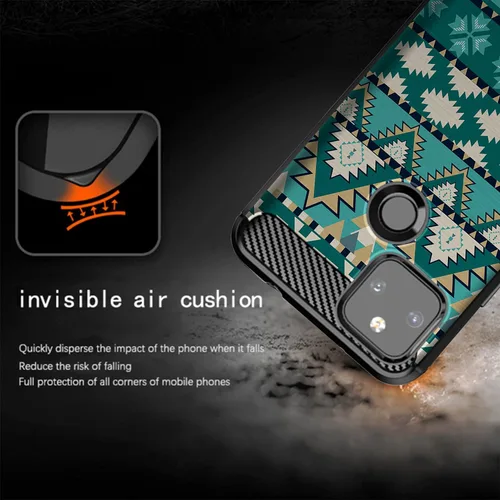 Vista 4 de CasesOnDeck - Funda compatible con Google Pixel 5A (2021) / Pixel 5A 5G] cubierta de parachoques de TPU suave con textura de fibra de carbono