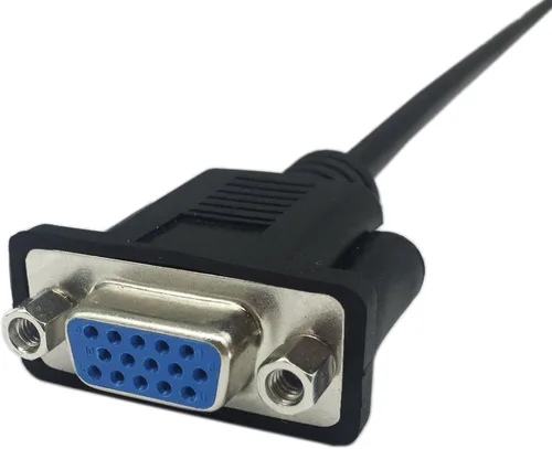 Vista 4 de CERRXIAN 1 pie VGA SVGA 15 Pin HD15 hembra a hembra cambiador de género adaptador de extensión Video Monitor Cable para PC portátil TV Porjector (ff)