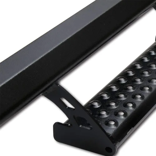 Vista 5 de Estribos laterales compatibles con Jeep Wrangler JK 2007-2018 de 4 puertas, barra de estilo todo terreno de acero negro de IKON MOTORSPORTS, 2008
