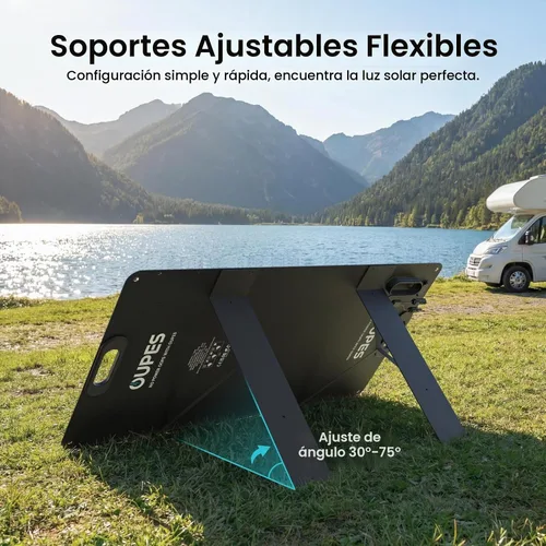 Vista 6 de OUPES 100W Portable Solar Panel, Solar Charger for Portable Power Stations