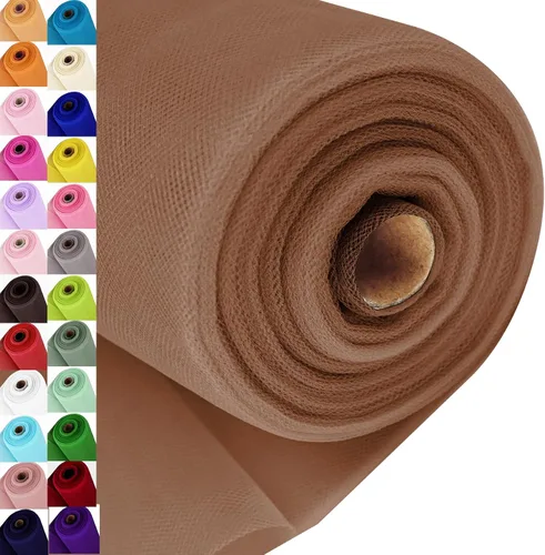 Vista 46 de Rollos de tela de tul, 54 pulgadas por 10 yardas (30 pies), cinta de tul para decoración de fiestas de boda, rollo de tela transparente en bobina