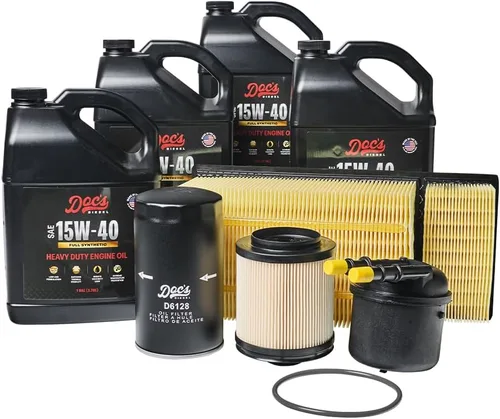 Vista 9 de Doc's Diesel Kit de mantenimiento de aceite sintético completo 10W-30 + filtro DFD4615+D6128+DPA6109+DOCS10W30-3 Compatible con Ford 6.7L