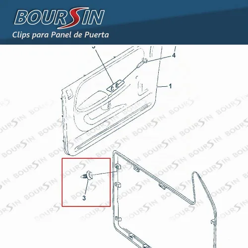 Vista 4 de Paquete de 50 clips de nailon para panel de moldura de puerta compatibles Pastilla 1500 2500 3500, sujetador tipo empuje, retenedor de panel