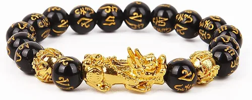 Vista 3 de Feng Shui Bracelet Cinnabar Bracelet Pixiu Bracelet Feng Shui Ring Silver Cuff Bracelet Dragon Bracelet Good Luck Charms for Women Men Bead Bracelet