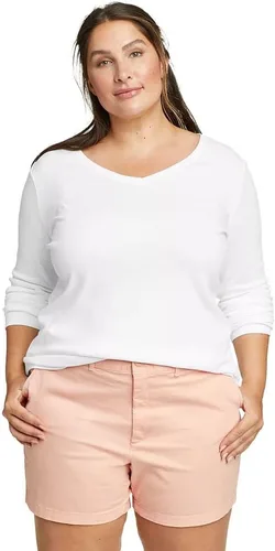 Vista 13 de Eddie Bauer Camiseta de manga larga con cuello en V para mujer Med Htr Gray
