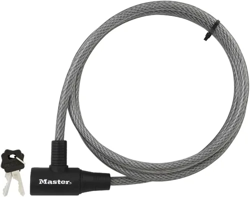 Vista 7 de Master Lock 8364DCC Candado de cable para bicicleta con llave, 1.5 m de largo, Negro