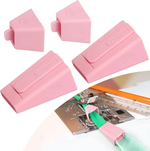 Vista 10 de TIGARI Creador de Cinta al Sesgo, Creador de Tubos de Tela para Herramienta de Alfombras Jelly Rolls con Enhebrador de Agujas y Descosedor