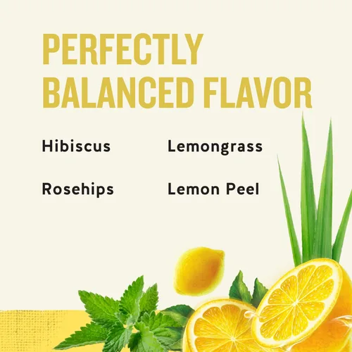 Vista 3 de Celestial Seasonings Lemon Zinger - Té de hierbas, sin cafeína, caja de 20 bolsas de té, (paquete de 6)